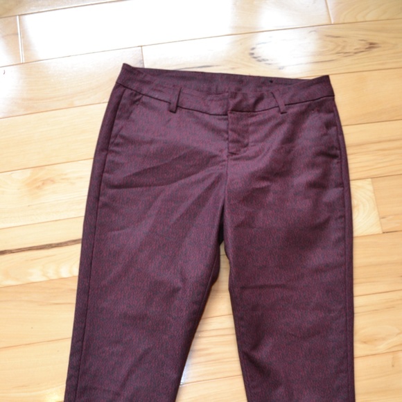 Liverpool Velvet Black Burgundy Pant